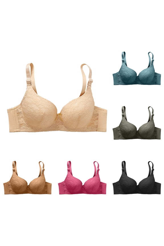 Women's Front Closure Full Coverage Lace Underwire Racerback Bra Red 46