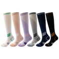 thumbnail image 1 of Jinhomg Women's Mid Calf Athletic Socks Lightweight Comfy Compression Sport Socks Fall Winter Outdoor Socks for Running, Training Prime Day 2025 Gray L, 1 of 3