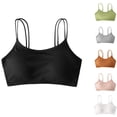 thumbnail image 1 of Jinhomg Women's Sports Bra with Thin Straps Stretchy Wirefree Workout Bras Lightweight Workouts Bralette Active Everyday Stretch Bralette Tops Yellow M, 1 of 6