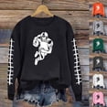 thumbnail image 1 of Jinhomg Women's Trendy Fall Pullover Casual Football Graphic Sweatshirt Lightweight Comfy Long Sleeve Crewneck Lounge Tops Daily Wear 90 off Clearance Sale Orange XL, 1 of 5