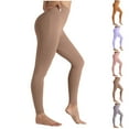 thumbnail image 1 of Jinhomg Women's Yoga Pants High Waist Tummy Control Leggings Solid Color Seamless Stretch Butt Lift Workout Pants Purple XL, 1 of 9