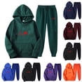 thumbnail image 1 of Jinhomg Womens 2 Piece Oversized Sweat Suit Cute Valentine's Day Tracksuit Funny Heart Graphic Holiday Hoodies with Straight Leg Sweatpants Blue M, 1 of 3
