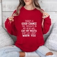 thumbnail image 1 of Jinhomg Womens 2026 Fashion Sweatshirt Cute Letter Print Pullover Oversized Comfy Long Sleeve Drop Shoulder Tops Casual Daily Wear Orange L, 1 of 6