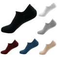 thumbnail image 1 of Jinhomg Womens Ankle Socks Mens No-Show Low Cut Socks Unisex Soft Comfy Cotton Knitted Invisible Casual Socks Daily Wear 90% off Clearance Sale Wine Free Size, 1 of 4