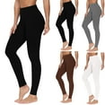 thumbnail image 1 of Jinhomg Womens Breathable Leggings Plain Solid High Waist Workout Tights Soft Comfy Milk Silk Ankle Length Legging Everyday Yoga Pants Gray XXL, 1 of 5