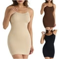 thumbnail image 1 of Jinhomg Womens Full Slip Dress Tummy Control Body Shaper Shaping Dress Seamless Shapewear Slips for Under Dresses Coffee L, 1 of 5