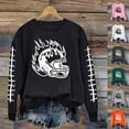 thumbnail image 1 of Jinhomg Womens Game Day Sweatshirts Cute Football Graphic Pullover Tops Lightweight Comfy Long Sleeve Crewneck Sweatshirt 2025 Saving White L, 1 of 5