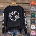 thumbnail image 1 of Jinhomg Womens Game Day Sweatshirts Cute Football Graphic Pullover Tops Lightweight Comfy Long Sleeve Crewneck Sweatshirt Pink XL, 1 of 5