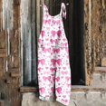 thumbnail image 1 of Jinhomg Womens Plus Size Holiday Jumpsuit 2025 Valentines Day Graphic Overalls Loose Fit Adjustable Strap Rompers Ladies Holiday Gifts Spring Saving Today Multicolor M, 1 of 5