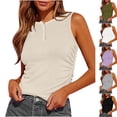 thumbnail image 1 of Jinhomg Womens Ribbed Knit Tank Tops Lightweight Comfy Sleeveless Button Up Shirts Basic Solid Color Casual Spring Summer Tanks Daily Wear Holiday Gray S, 1 of 9