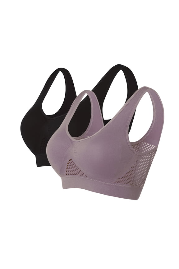 Womens Seamless Bra No Underwire Buttery Soft Full Coverage Wireless Bras Plus Size Comfort Push Up Everyday Bras 2 Pack Sets Spring Saving Multicolor XXXXL