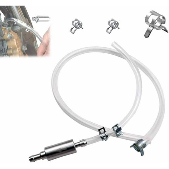 Jinswick 1Pcs Brake Bleeder Hose- One Way Check Valve Tube Bleeding Tool Kit for Motorcycle Clutch, Brake Bleeder Kit for Hydraulic System Bleeding, One Way Brake Bleeder Valve for Car Motorbike