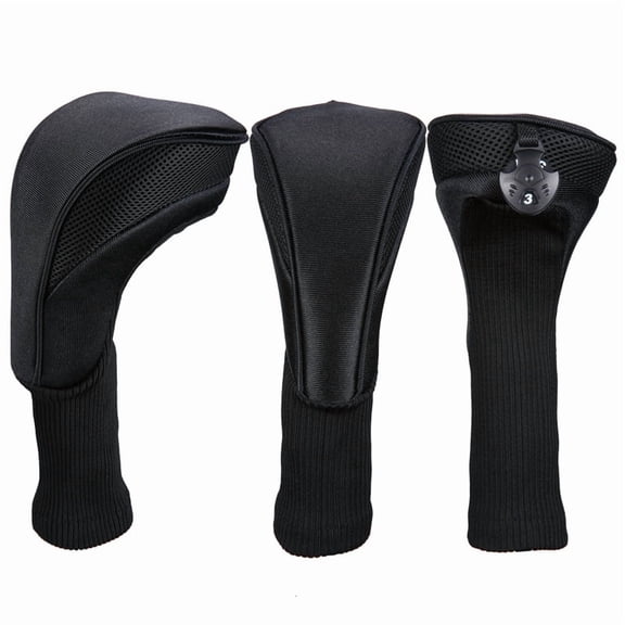 Jinswick 3 pcs/set Golf Head Covers Driver 1 3 5 Fairway Woods Headcovers for Golf Club Fits All Fairway and Driver Clubs