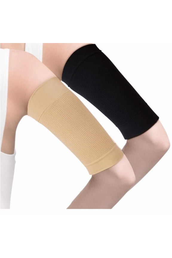 4 Dual Stretch Compression Skinny Arm Sleeves, Shape and Cover Tattoos for Women and Girls (Black and Nude)