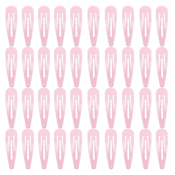 Jinswick 60PCS Hair Clips for Girls Assorted Colors 2 inch Drop Shape Hair Barrette Pins Metal Snap Hair Clip Hair Accessories for Baby Girls Kids Women