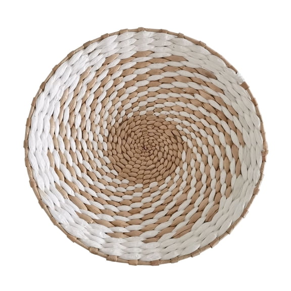 Jinswick Boho Wall Basket Decor Woven Unique Seagrass Wicker Hanging Decorative Baskets - Rattan Wall Art Basket for Storage or Gift for Rustic Bohemian Farmhouse Home Living Room Bedroom Kitchen