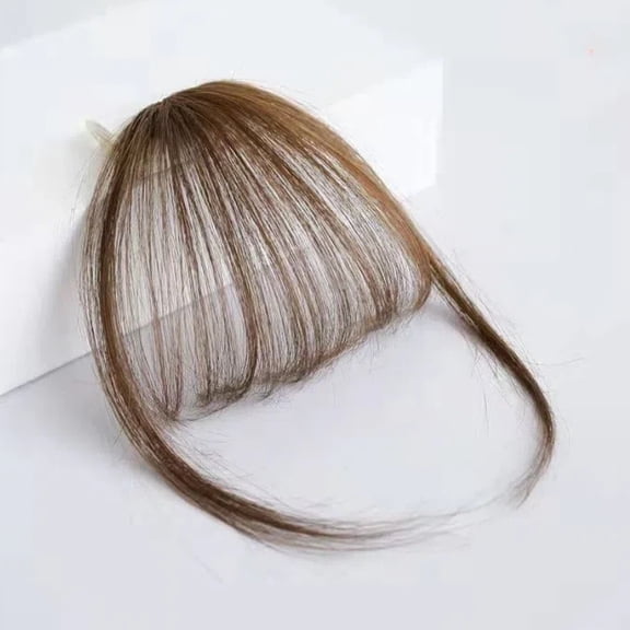 Jinswick Clip in Bangs Real Human Hair,Fake Bangs Hair Clip on Bangs for Women,Curved Wispy Bangs with Temples Hairpieces,Bangs Clip in Hair Extensions Air Fringe for Girls Daily Wear