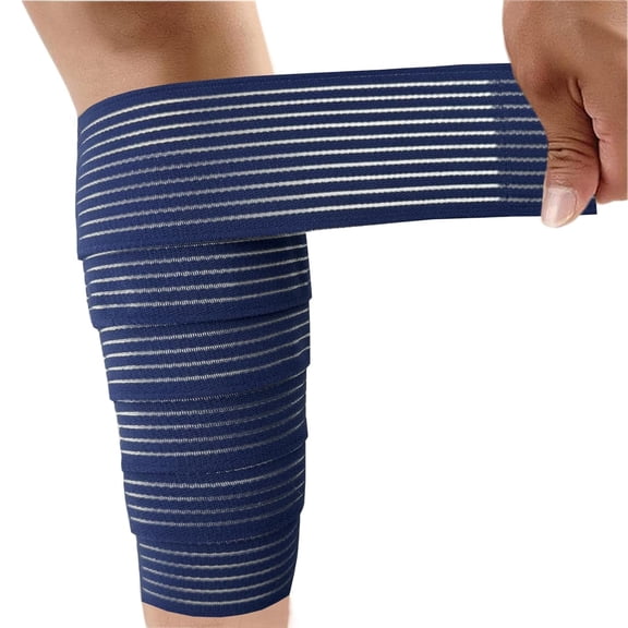 Jinswick Compression Bandage Wraps for Leg, Elastic Calf Compression Sleeve Ankle Support, Adjustable Plus Size for Men and Women Stabilising Ligament, Joint Pain, Sports(2 Pieces,70 Inches)