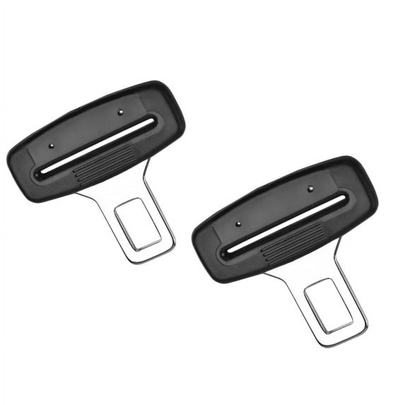 Jinswick Easy Install Car Seat Belt Buckle Clips, 2pcs Black Vehicle Organizers, Adjustable Seatbelt Holders, Interior Neatness, Non-Marking