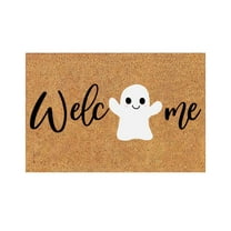 Jinswick Halloween Doormat Coir Ghost Welcome Doormat Funny Halloween Boo Bat Door Mat with Anti-Slip Rubber Non Slip Floor Mat for Indoor Front Door Entrance Decor, 16 x 24 Inch(Amusing)