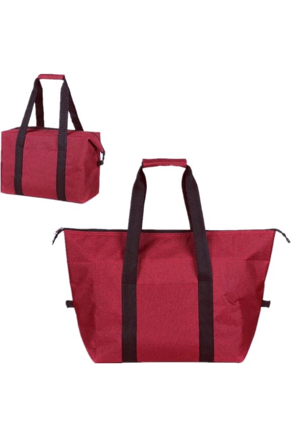 Insulated Grocery Thermal Tote Bags for Frozen Cold Hot Foods, Reusable Insulation Zippered Bag for Shopping, Travel, Picnic ,Lunch,Multi-functional dual-purpose large-capacity insulation bag