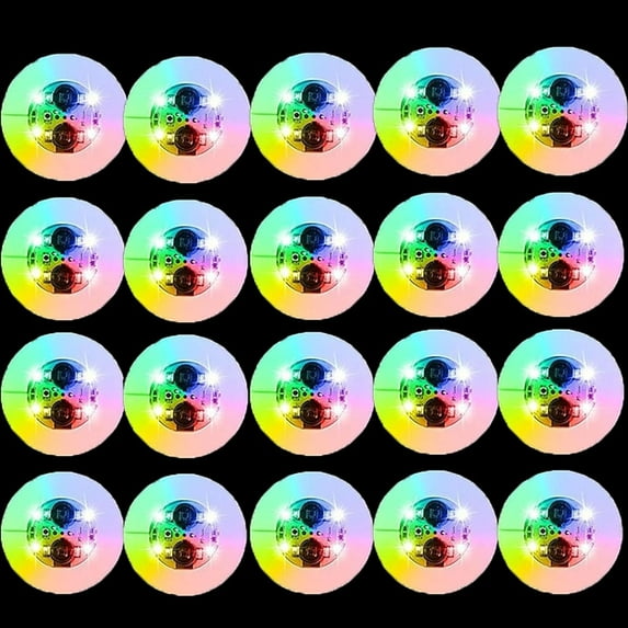 Jinswick LED Coaster, 20 Pack Light up Coasters for Drinks,LED Bottle Lights Cup Holder Lights for Wine Liquor Bottle, Wedding, Party, Bar, Colorful (Corlorful)