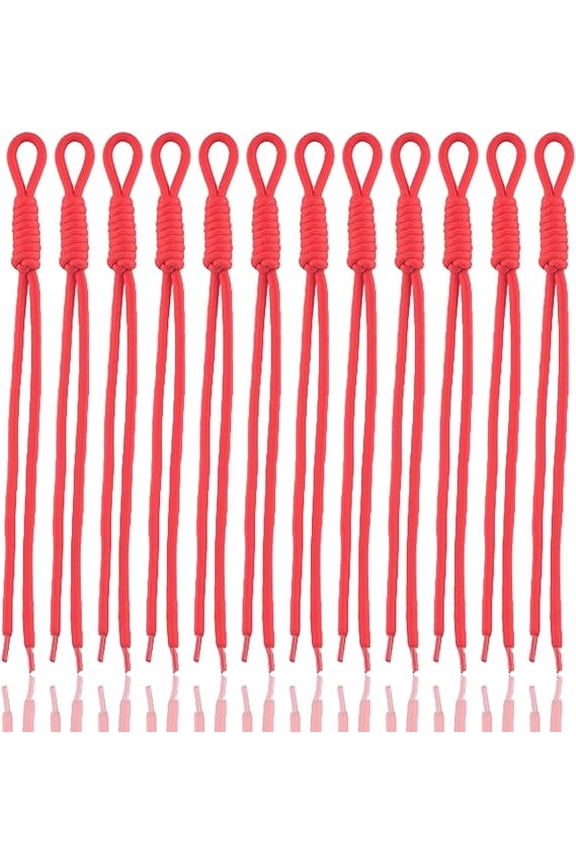 Paracord Keychain 12pcs Paracord Rope Keychain Braided Cord Rope Bag Charm for Purse Handbag Decoration Accessories