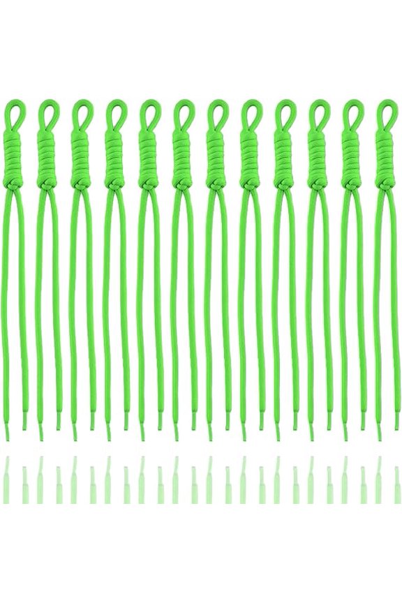 Paracord Keychain 12pcs Paracord Rope Keychain Braided Cord Rope Bag Charm for Purse Handbag Decoration Accessories