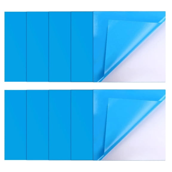 Jinswick Pool Liner Patch 10 Pieces Self-Adhesive PVC Pool Patch Repair Kit Vinyl Inflatable Pool Patches Pool Patches for Above Ground Pools, Inflatable Boats Products(Blue)