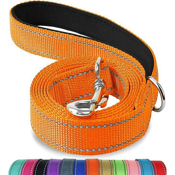 Jinswick Reflective Dog Leash Dog Training Leash Nylon Braided 4ft 5ft 6ft Heavy Duty with D for Large and Medium Dogs Comfortable for Running Training