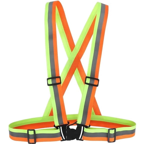 Jinswick Reflective Safety Vest,12 color High Visibility Reflective Vest Running Gear High Vis Adjustable Safety Vest(Orange Yellow)