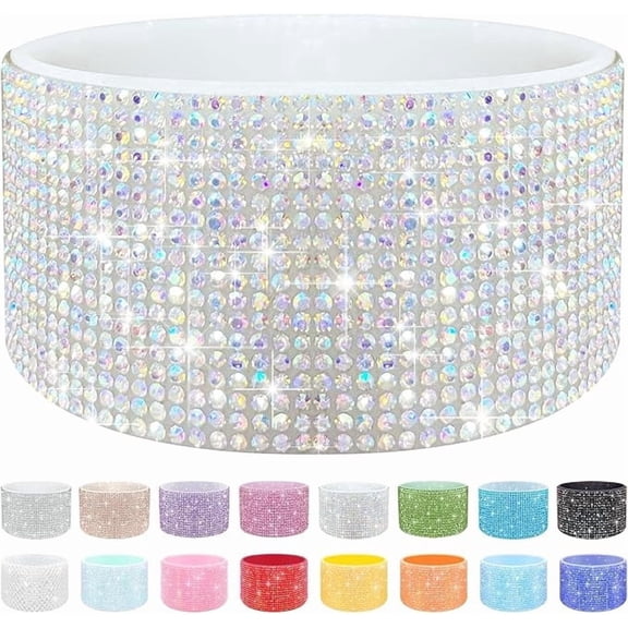 Jinswick Rhinestone Silicone Boot for 40oz 30oz , Anti-Slip Silicone Protector 40oz 30oz, Cup Accessories for 2.75-2.95 inch Trapezoidal Cylinder Base