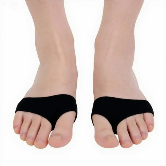 Jinswick Toe Topper Liner Socks Sponge Cushion No Show Women's Toeless Half Socks for High Heels Sandals Sling back 1Pack