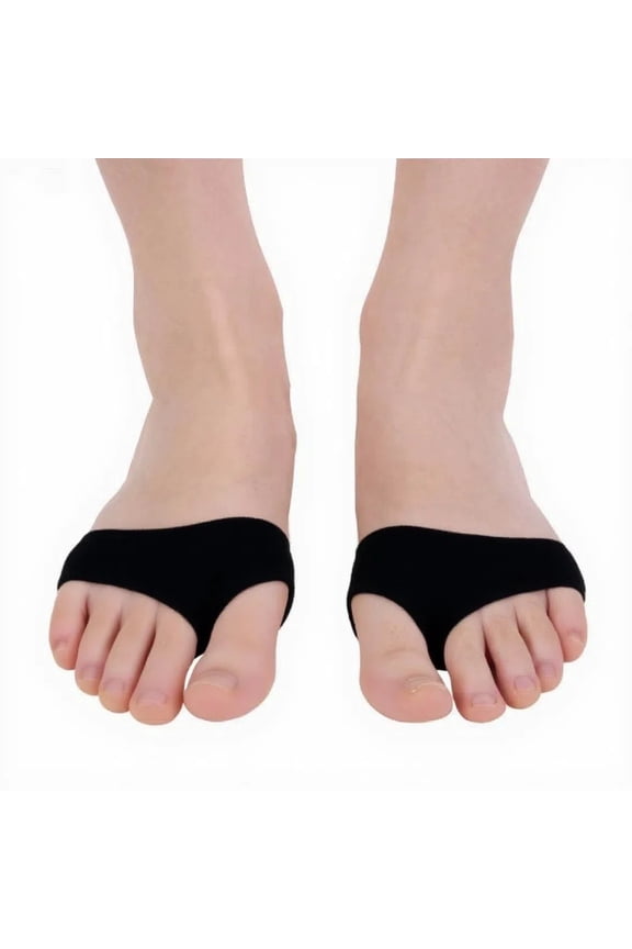 Toe Topper Liner Socks Sponge Cushion No Show Women's Toeless Half Socks for High Heels Sandals Sling back 1Pack