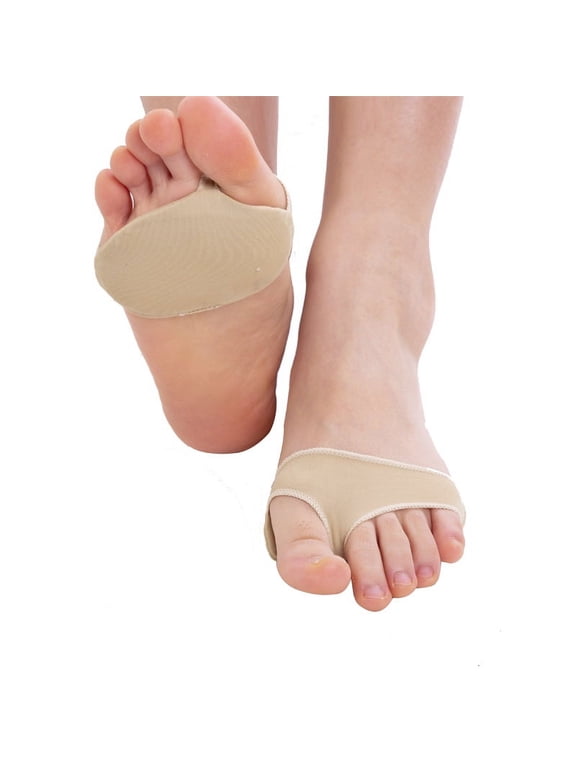 Toe Topper Liner Socks Sponge Cushion No Show Women's Toeless Half Socks for High Heels Sandals Sling back 2Pack
