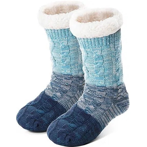 Jinswick Women Slipper Socks Non Slip Fuzzy Fluffy Thick Warm Cabin Cozy Comfy Soft Fleece Home Grips Socks