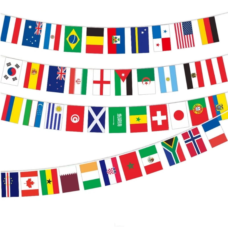 Jinswick World String Flag Banner for World Cup Olympic Decorations ...