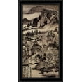 thumbnail image 1 of Jinting Mountains in Autumn 22x40 Large Black Ornate Wood Framed Canvas Art by Shitao, 1 of 2