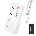 thumbnail image 1 of Jinvoo Zigbee Surge Smart Plug Power Strip, Surge Protector with 4 Individually Controlled Smart Outlets, Works with Alexa & Google Home, 1 of 8