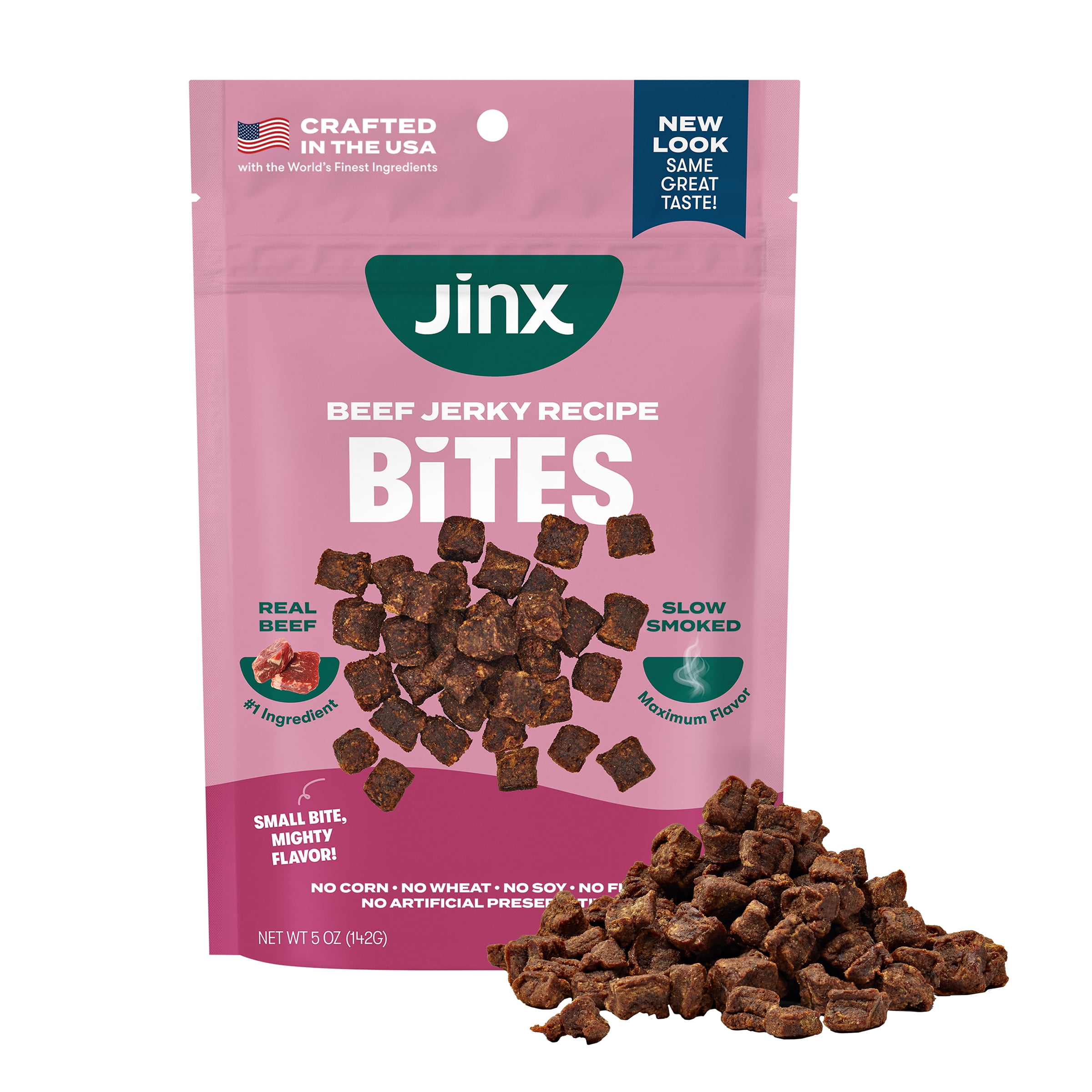 Jinx Beef Bites, Natural Soft Jerky Dog Treats, 5 oz Bag