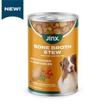 Jinx Bone Broth Stew Grain-Free Chicken & Vegetables Wet Dog Food, 13 oz Can
