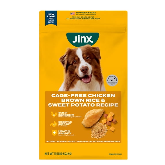 Jinx Cage-Free Chicken, Brown Rice & Sweet Potato Dry Dog Food, 11.5 lb. Bag