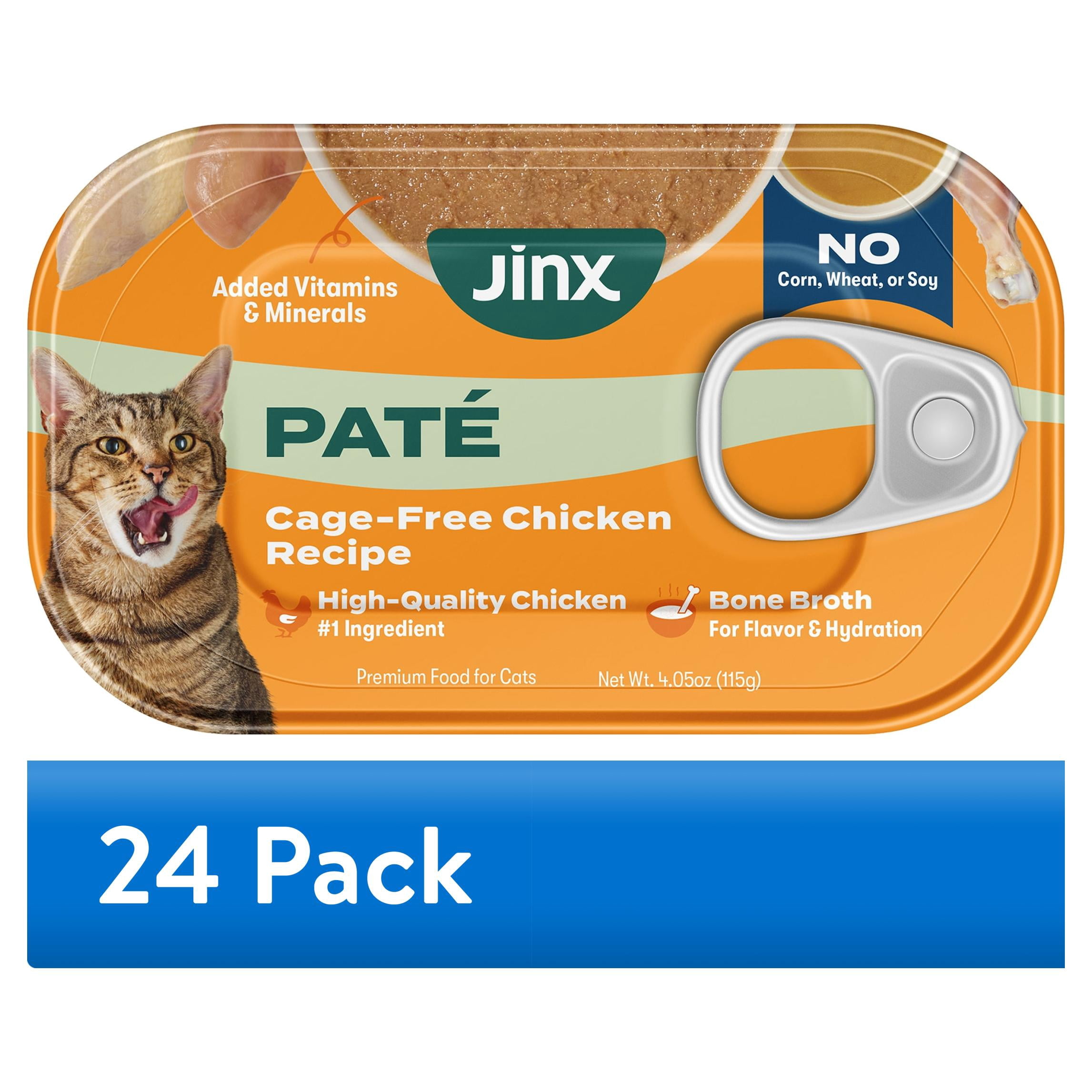 (24 pack) Jinx Chicken Paté Cat Wet Food, 4.05 oz Can