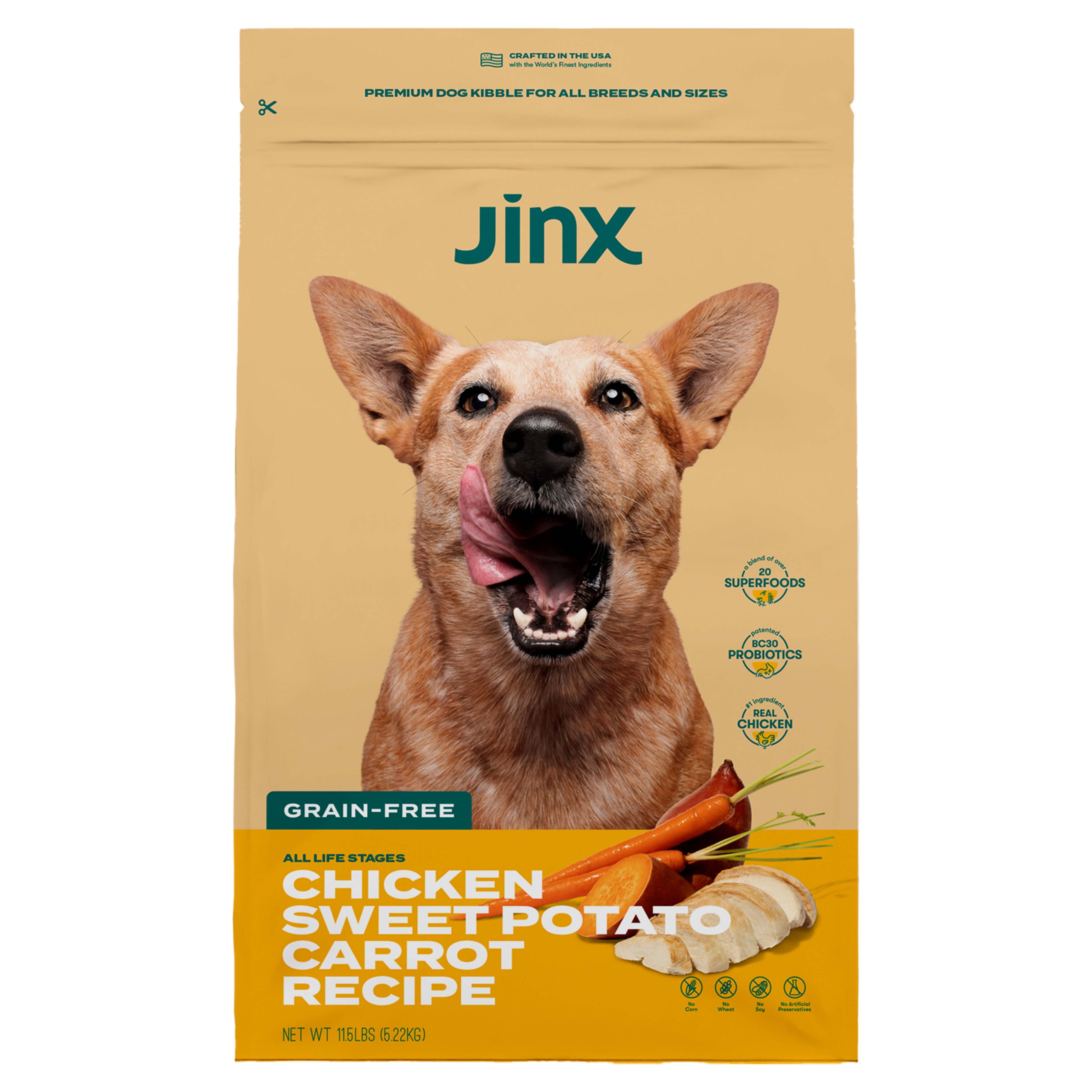 Jinx Chicken, Sweet Potato & Carrot Dry Dog Food, Grain Free, 11.5 lb