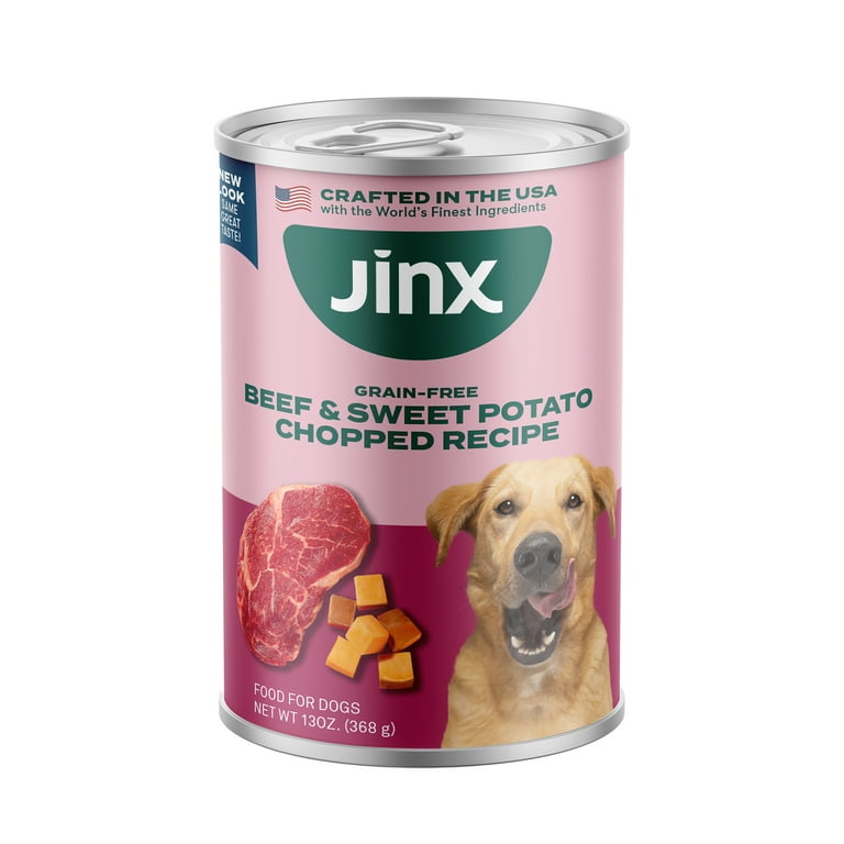 Jinx Chopped Beef Recipe Natural Wet Dog Food, Grain-Free, 13 oz