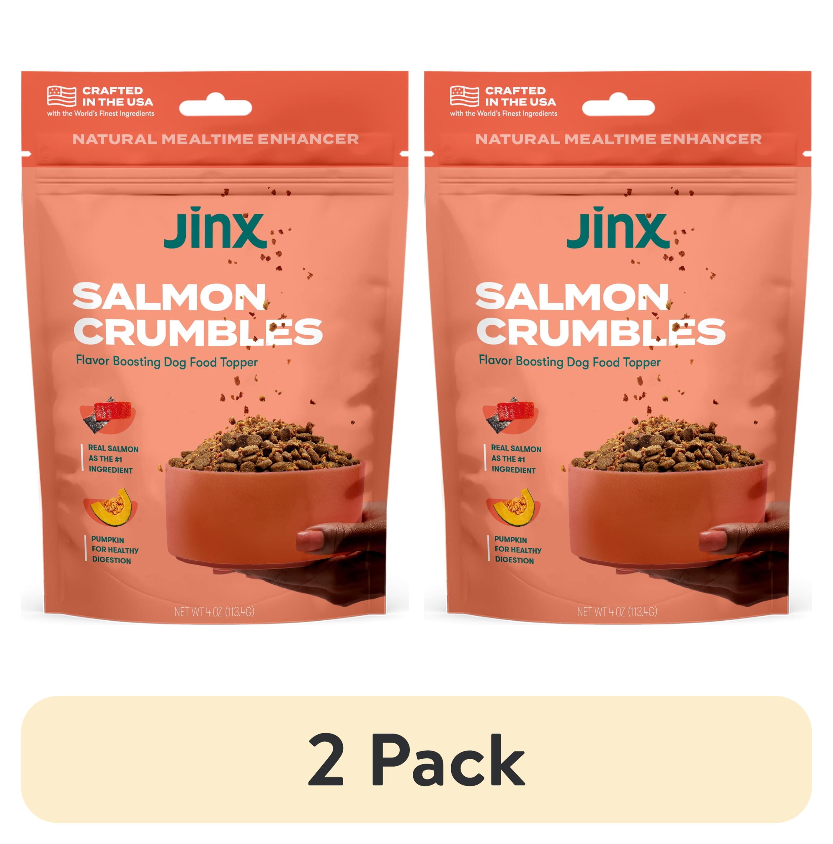 (2 pack) Jinx Crumbles Salmon Recipe FlavorBoosting Natural Dog Food