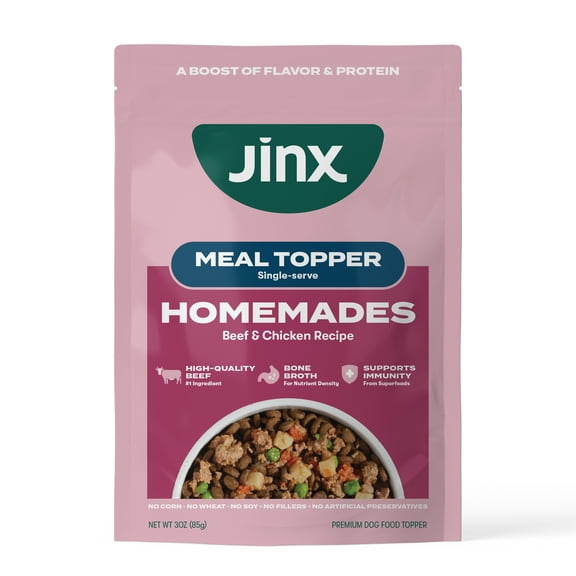 Jinx Homemades Chicken & Beef Topper,3oz.Pouch