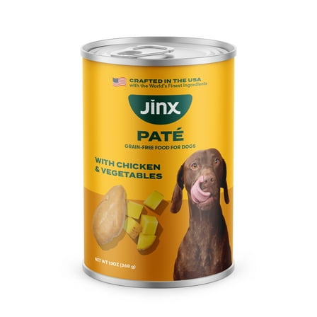 Jinx Pate with Chicken & Vegetables  Natural Wet Dog Food, Grain Free, 13 0z. Can