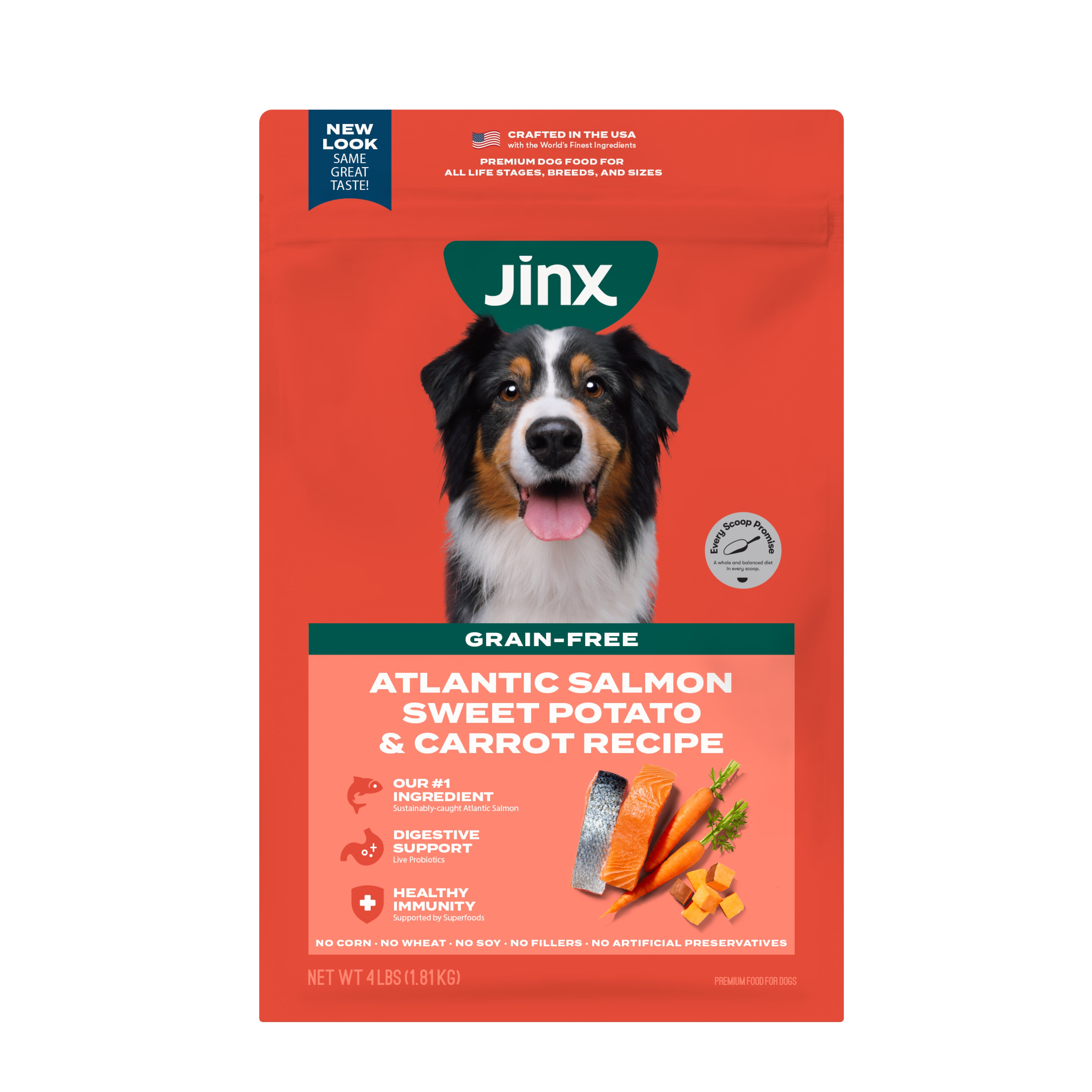 Jinx Salmon, Sweet Potato & Carrot Dry Dog Foo