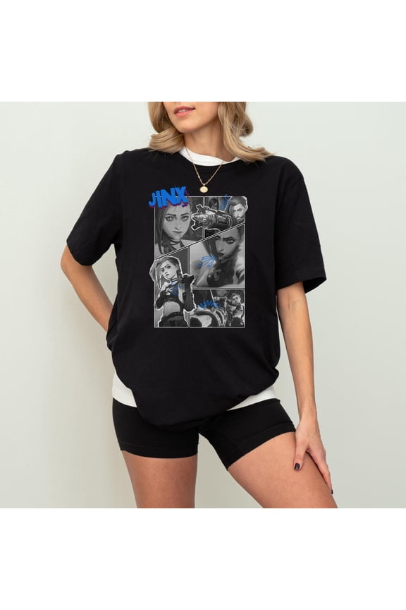 Jinx T-shirt, Arcane Shirt, Anime Tee, Gamer Shirt, League of Legends Gift, LOL Shirt, Arcane Merch, Gift For Women and Man, LOL Gift